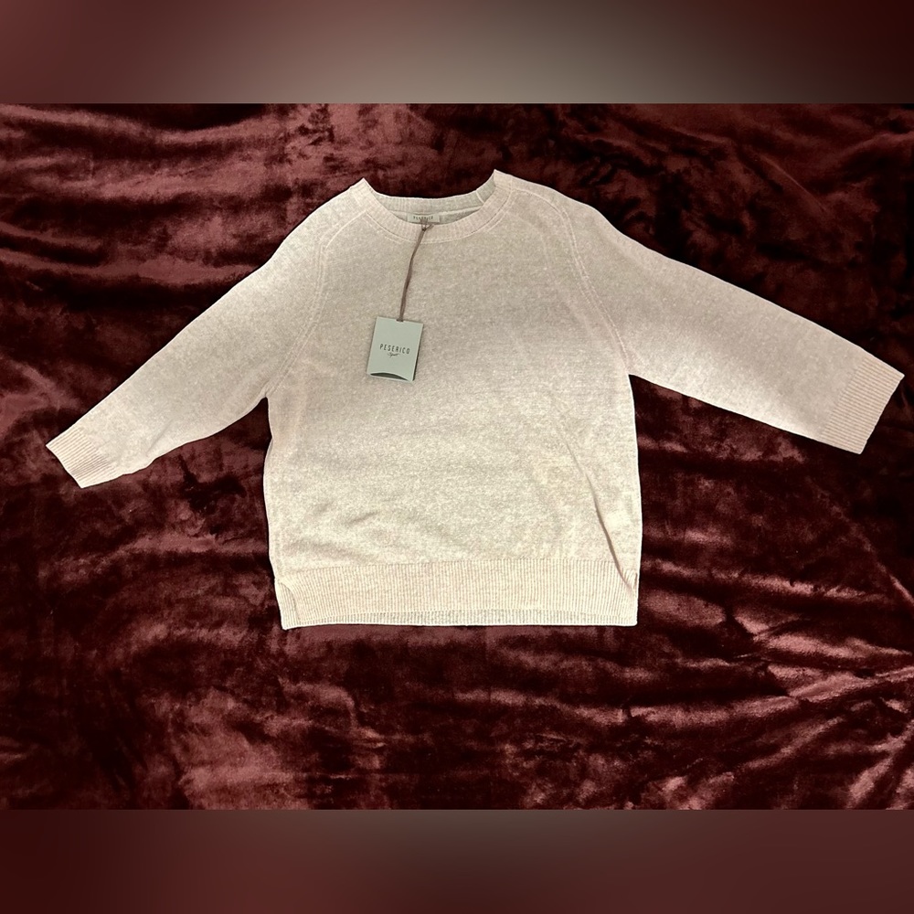 Peserico Italy Blush Sequin Sparkle Knit